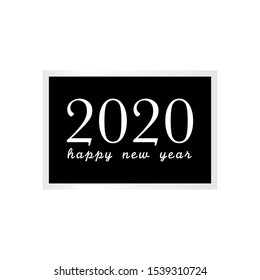Happy new year 2020. Vector brochure, greeting card or calendar cover, design template