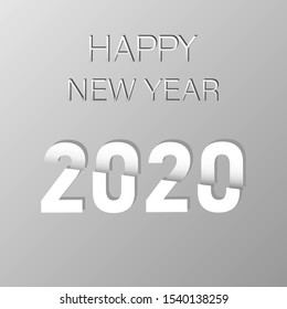 happy new year 2020 vector template. Design for banner. print or cards