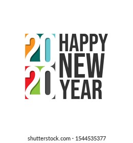 HAPPY NEW YEAR 2020, VECTOR BACKGROUND. VECTOR GREETING CARD DESIGN TEMPLATE. COVER OF CALENDAR FOR 2020 WITH WISHES