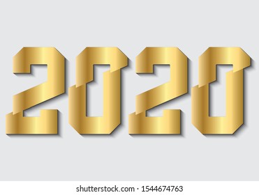 Happy new year 2020 vector