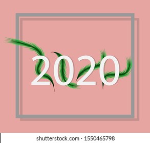 Happy New Year 2020. Vector illustration