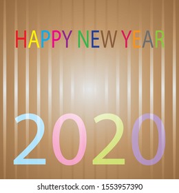 HAPPY NEW YEAR 2020, VECTOR BACKGROUND 