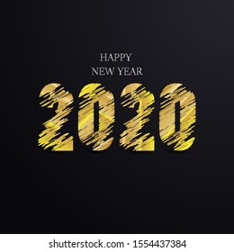 happy new year 2020 vector template. Design for banner; greeting cards or print.