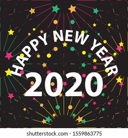 happy new year 2020 vector background