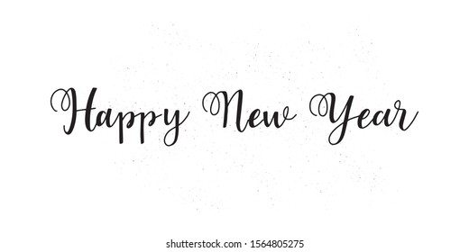 Happy New Year. 2020. Vector illustration with lettering composition. New Year's Eve label.