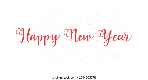 Happy New Year. 2020. Vector illustration with lettering composition. New Year's Eve label.