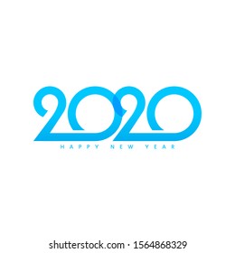 happy new year 2020 vector illustration