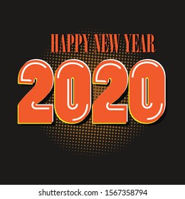 happy new year 2020 vector image