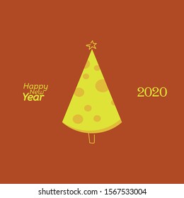Happy new year 2020 vector