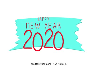 happy new year 2020 vector template. Design for banner; greeting cards or print.