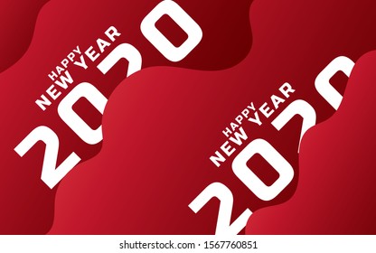 happy new year 2020 vector template. Design for banner; greeting cards or print.