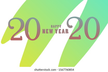 happy new year 2020 vector template. Design for banner; greeting cards or print.