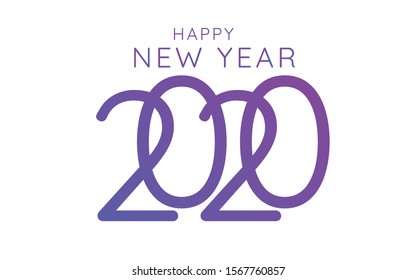 happy new year 2020 vector template. Design for banner; greeting cards or print.