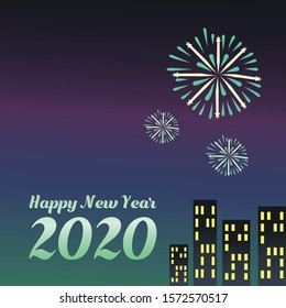 Happy New Year 2020 vector background