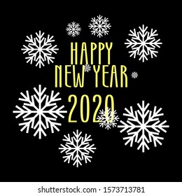 Happy New Year 2020 vector background