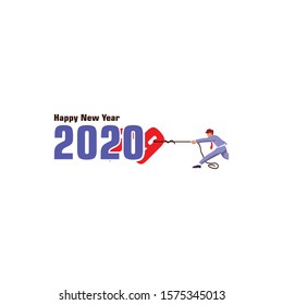 Happy new year 2020 vector design
