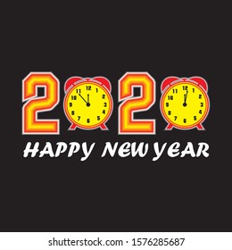 Happy New Year 2020 vector design illustration