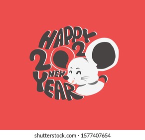 Happy new year 2020. Vector design