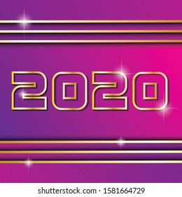 happy new year 2020 vector background