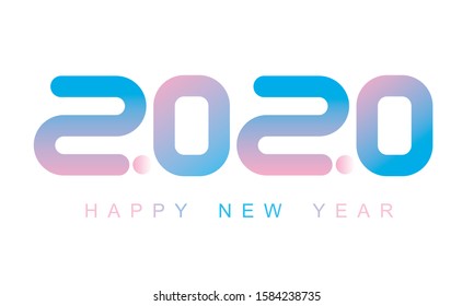 Happy New Year 2020, New Year, 2020 , vector art, greetings and invitations, christmas themed congratulations and cards.