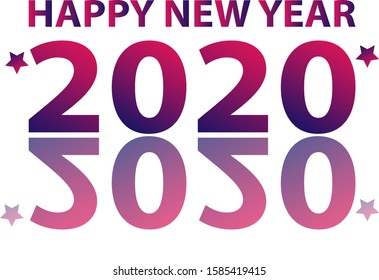 Happy New Year 2020 vector design