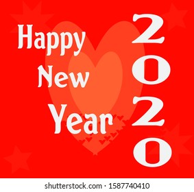 Happy new year 2020 vector design.