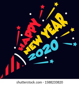 happy new year 2020 vector