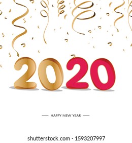 Happy New Year 2020 - Vector New Year background