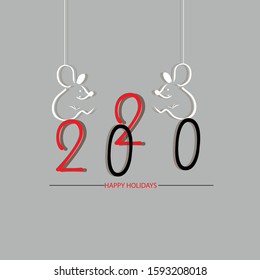 Happy New Year 2020 - Vector New Year background