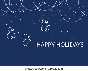 Happy New Year 2020 - Vector New Year background