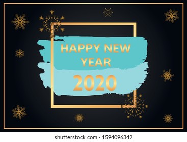 Happy New Year 2020. Vector greeting illustration. Happy new 2020 year! Template