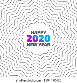 Happy New Year 2020 vector banner
