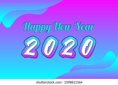 Happy new year 2020. vector for banner. Eps10 vector