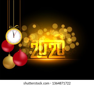 Happy New Year 2020 winter holiday Vector New Year illustration