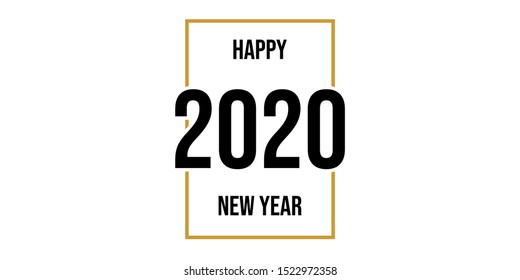 Happy New Year 2020 wishes written on a nice background. Happy new year card design. EPS vector illustration