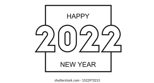 Happy New Year 2020 wishes written on a nice background. Happy new year card design. EPS vector illustration