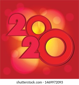 Happy New Year 2020,2021 Text Design, Cover of business diary for 2020, 2021 with wishes