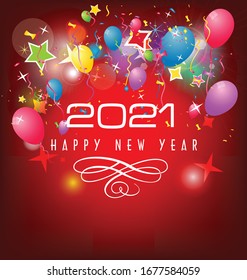 Happy New Year 2021 background template. Merry Christmas and Happy New Year holiday symbol template. Chinese new year, year of the ox