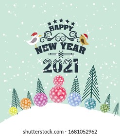 Happy New Year 2021 background template. Merry Christmas and Happy New Year holiday symbol template. Chinese new year, year of the ox
