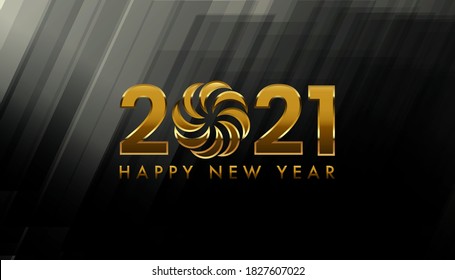 Happy New year 2021 background template.