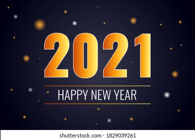 happy  new year 2021 background design vector . new year celebration invitation poster and banner design. 