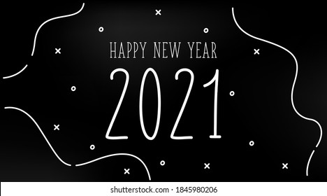 Happy new year 2021 background vector illustration