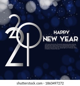 Happy New Year 2021 - New Year background. Vector illustration