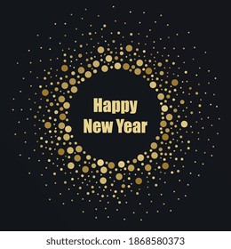 Happy new year 2021 banner. Happy New Year Banner with 2021 Numbers