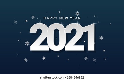 Happy new year 2021 banner design