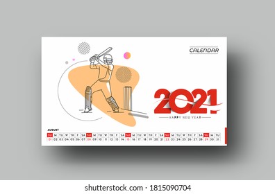 Happy new year 2021 Calendar - New Year Holiday design elements for holiday cards, calendar banner poster for decorations, Vector Illustration Background.