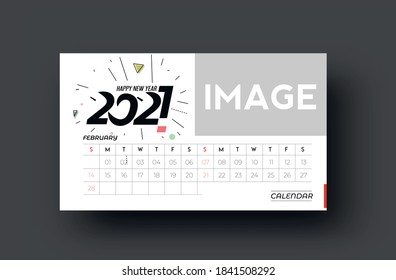 Happy new year 2021 Calendar - New Year Holiday design elements for holiday cards, calendar flyer banner poster for decorations, Vector Illustration Background.