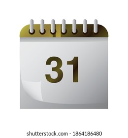 happy new year 2021 calendar celebration on white background vector illustration