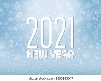 Happy New Year 2021 Card. Vector Illustration. 