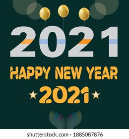 Happy new year 2021 celebrate invitation greeting card